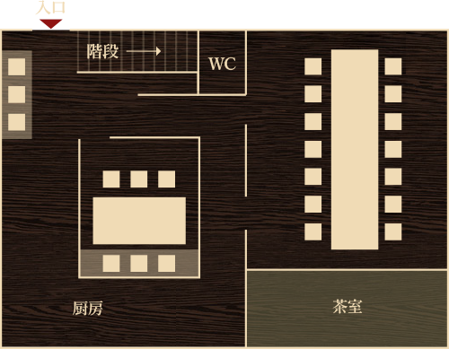 一階の店内見取り図